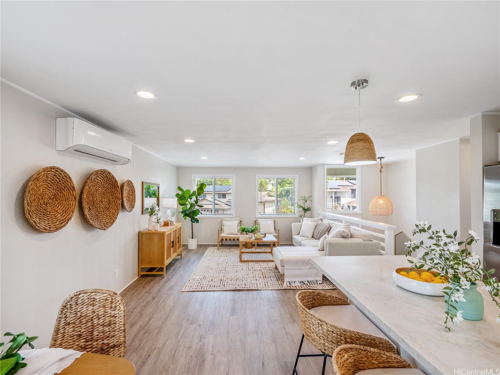 Great room looking from the kitchen island